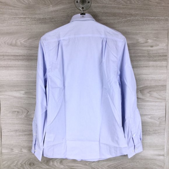 Tommy Hilfiger Non-iron Blue Stripe Dress Shirt - Picture 3 of 5